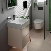 Vas WC suspendat Hansgrohe, EluPura S, cu spălare AquaHelix Flush, 54x36 cm, alb